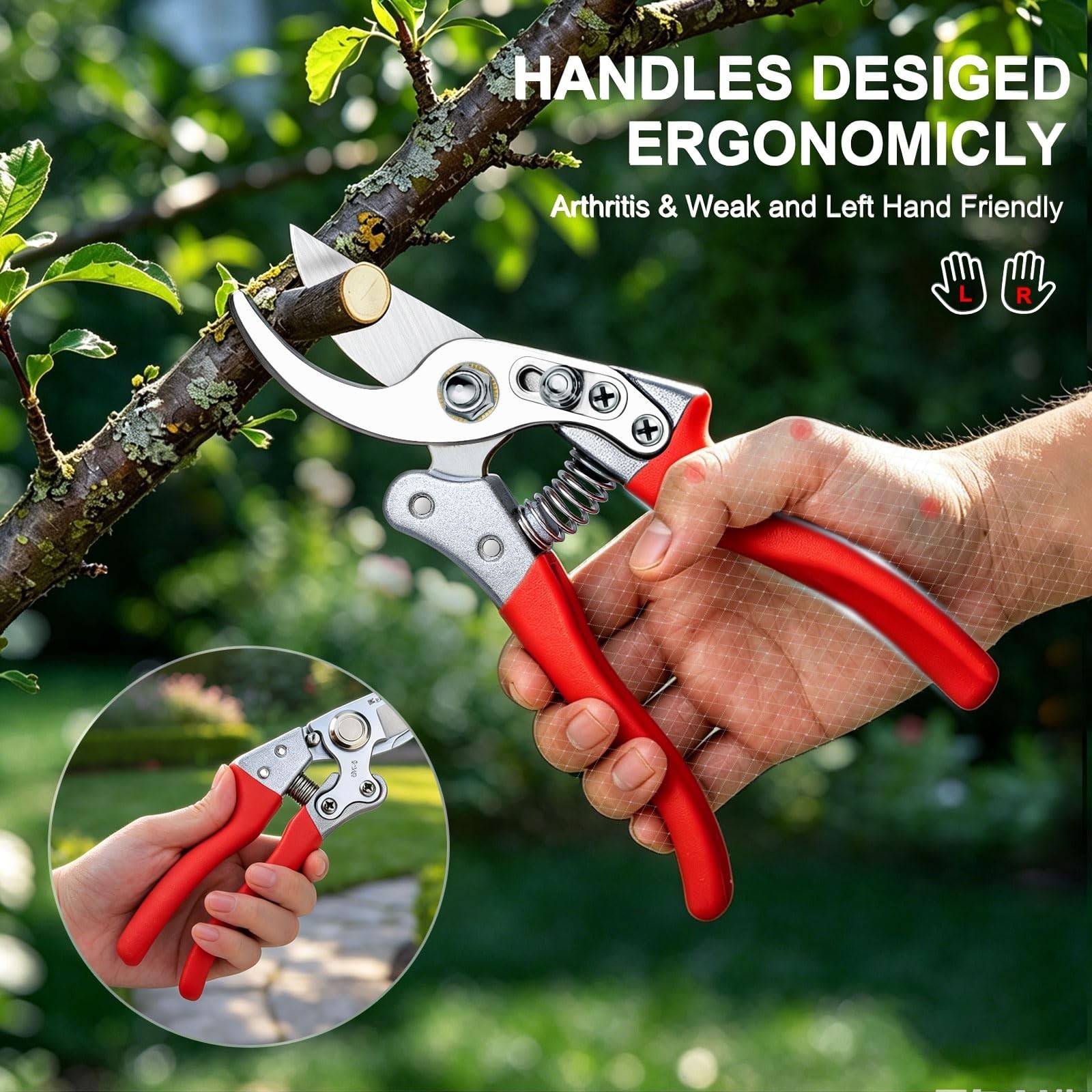 Kynup 2Packs Pruning Shears for Gardening, Garden Shears Scissors Heavy Duty,…