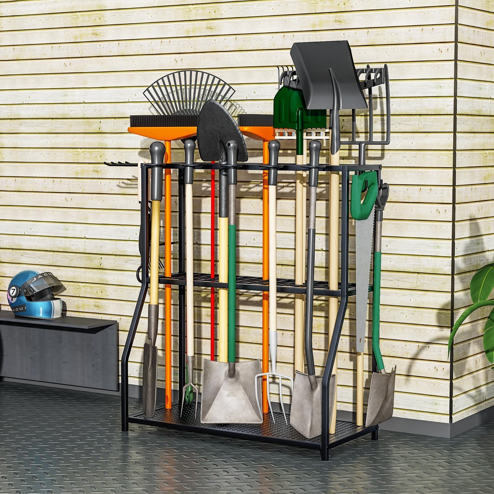 Organizer Yard Tool Storage Rack,Garden Organizer,Steel Yard Tool Racks To St…