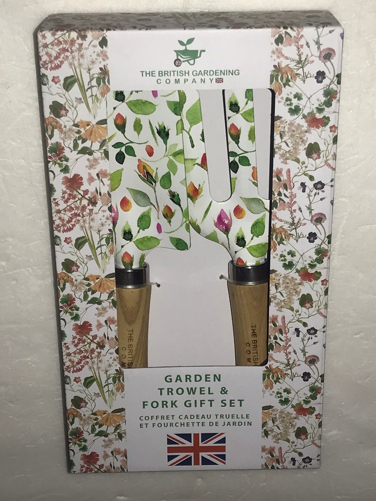 THE BRITISH GARDENING COMPANY GARDEN TROWEL & FORK NEW NOS GIFT SET LAWN STYLE