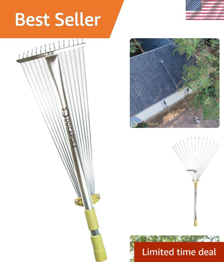 Compact 7.5″ Wide Roof Rake – Lightweight Gardening Attachment for Easy Storage