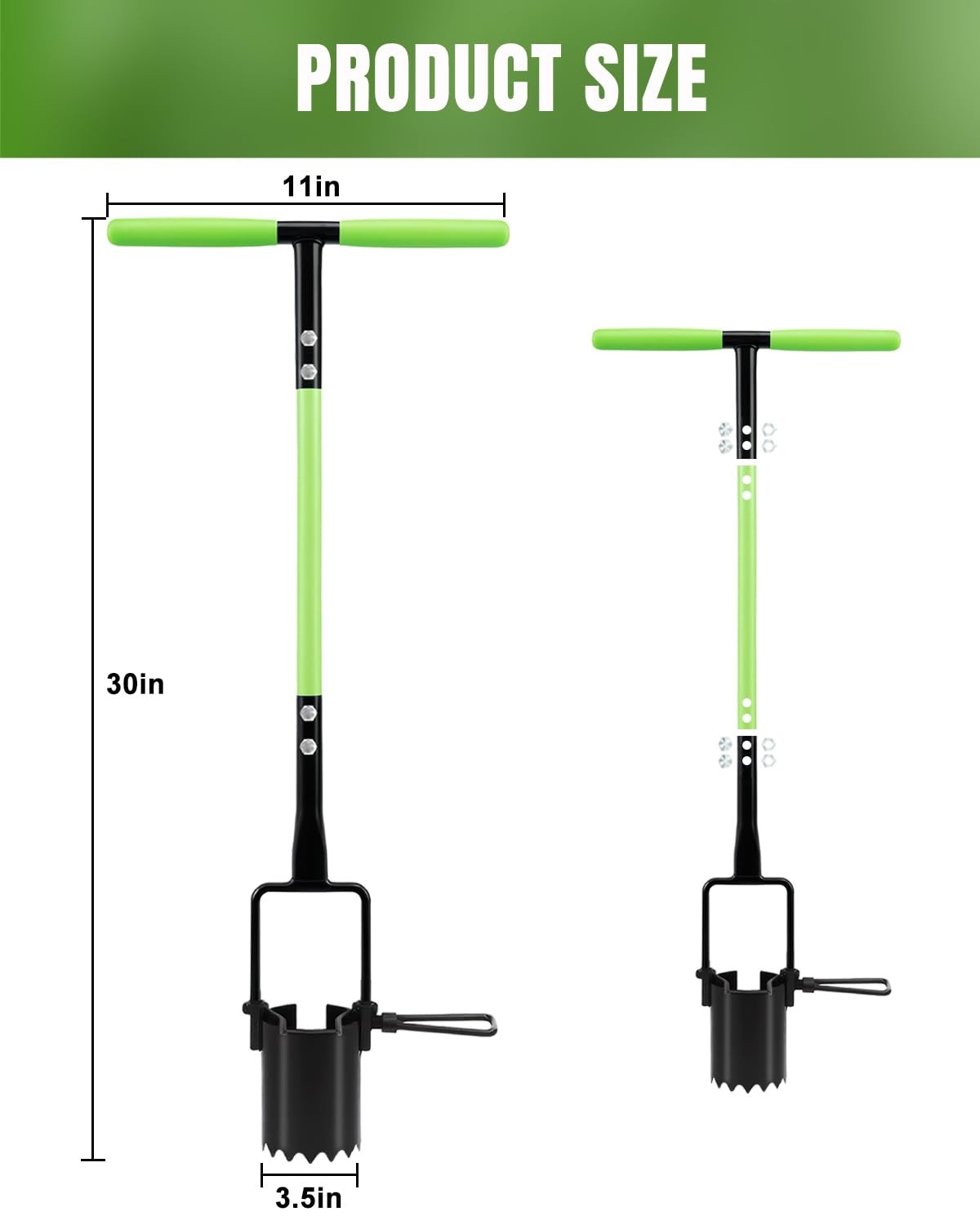 Bulb Planter Tool 5 1 Lawn Sod Cutter Grass Plugger Weeding Transplanting 30in
