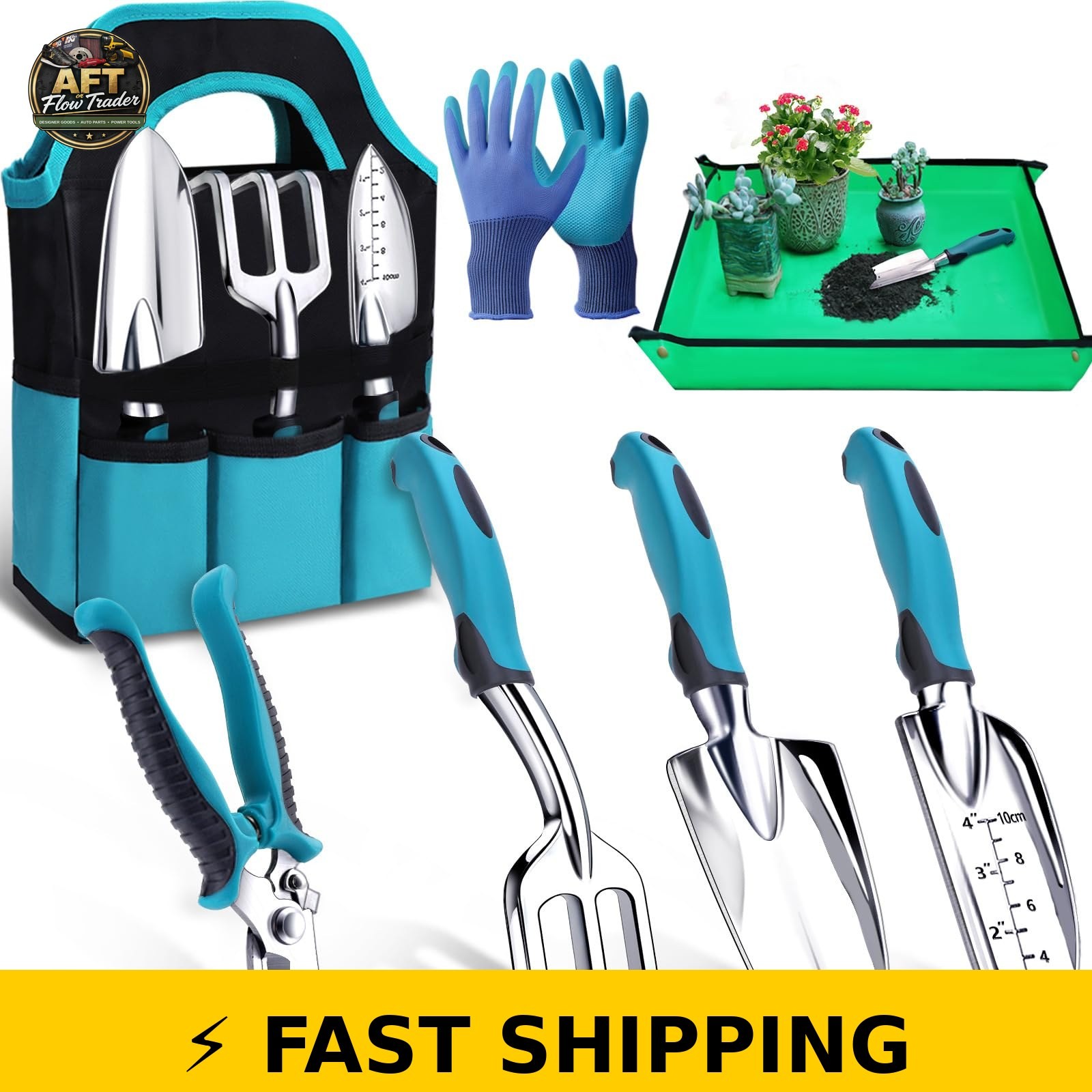 Kynup Gardening Tools Set with Hand Shovel, Trowel, Rust Resistant