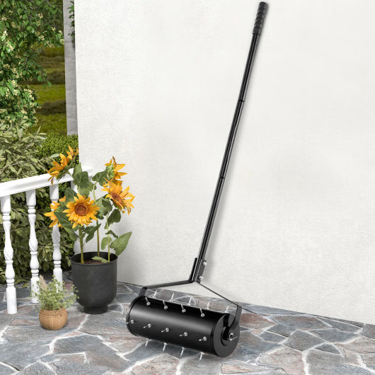 18/21 Inch Manual Lawn Aerator with Detachable Handle-21 inches