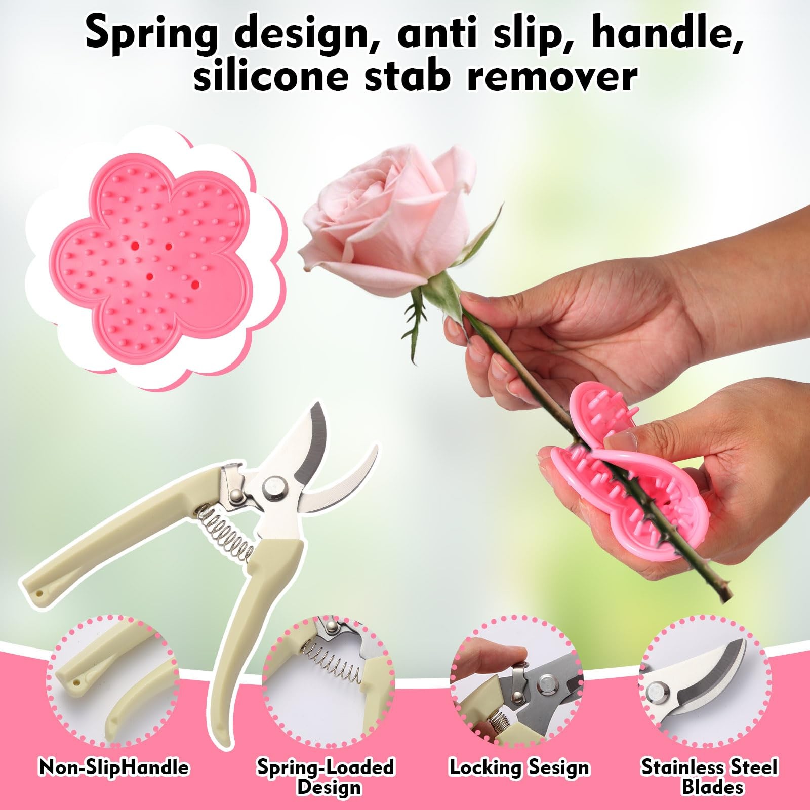 Rose Thorns Stripper Tool Stripping Tools Thorn Removes for Bouquets and Pruning