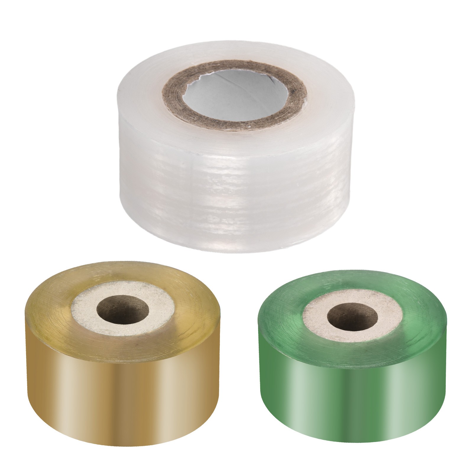 3 Rolls 2CM 2.5CM 3CM Width 100M Long Fruit Tree Grafting Tape, 3 Colors