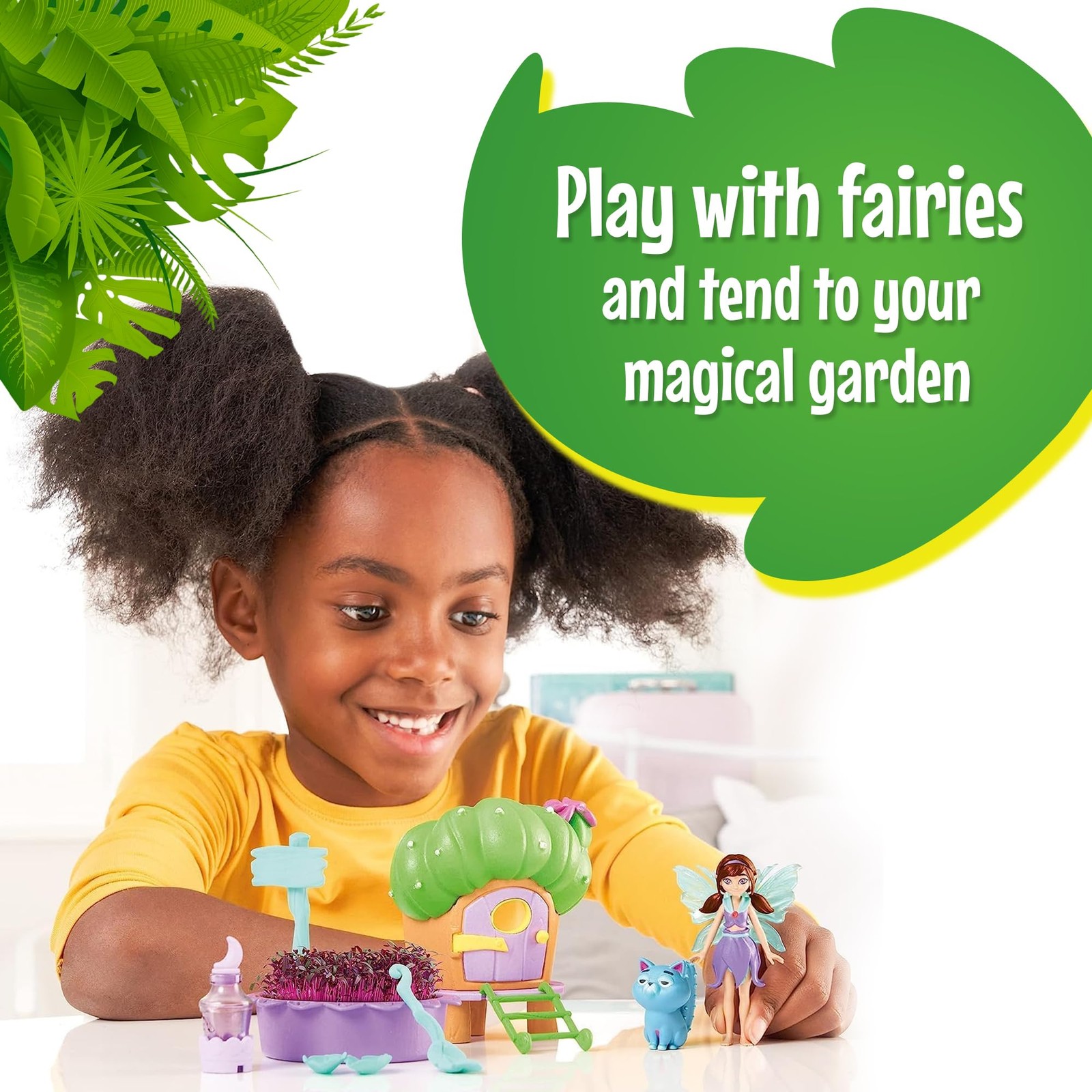 Nettles’ Nook Mini Terrarium- Tiny Garden with Shadow Fairy & Cat Doll – Grow…
