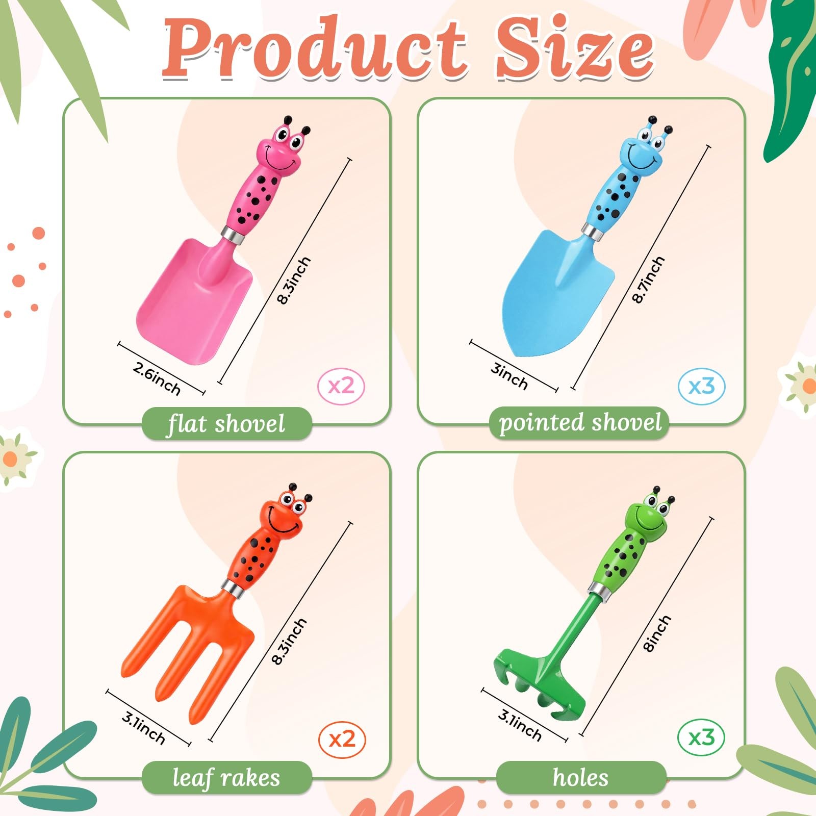 10 Pack Beach Toys for Children Sand Kit Beach Shovels with Rake Fork Trowel …