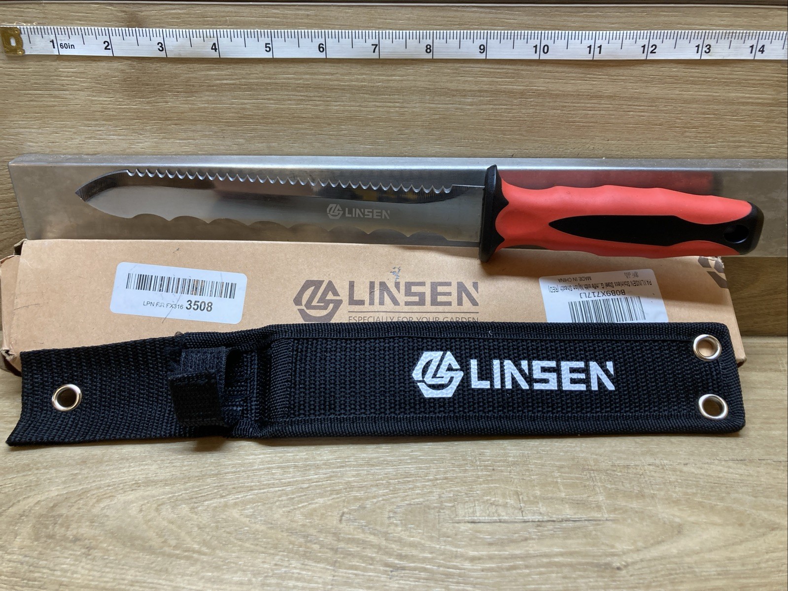 PAXLINSEN Linsen-Outdoor Stainless Steel Garden Knife w/ 7.8″ Blade Double Edge