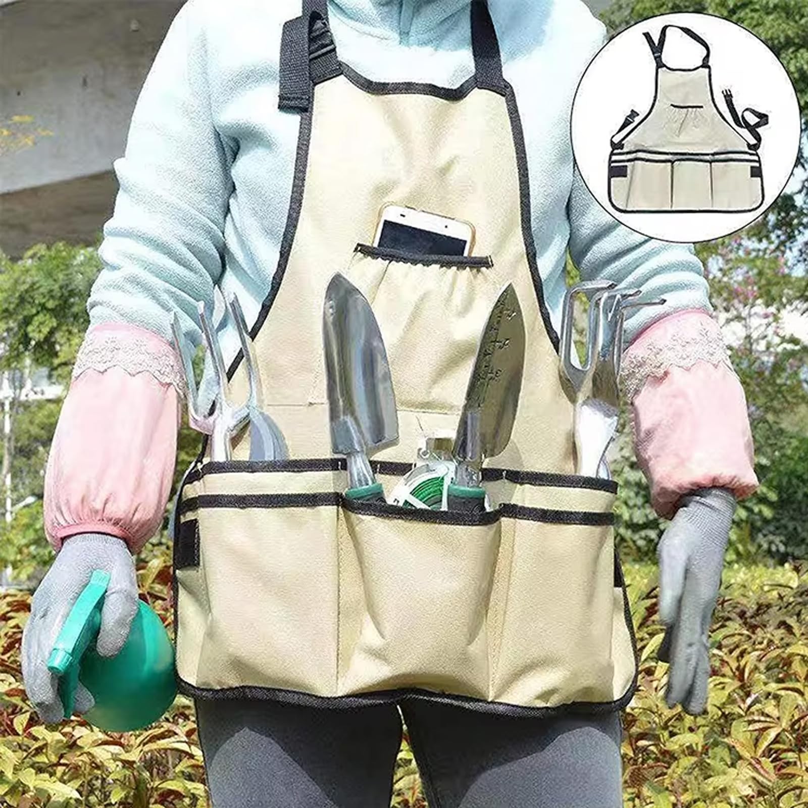 11 PCS Gardening Hand Tools Heavy Duty Stainless Steel Repotting Mat Gift Box