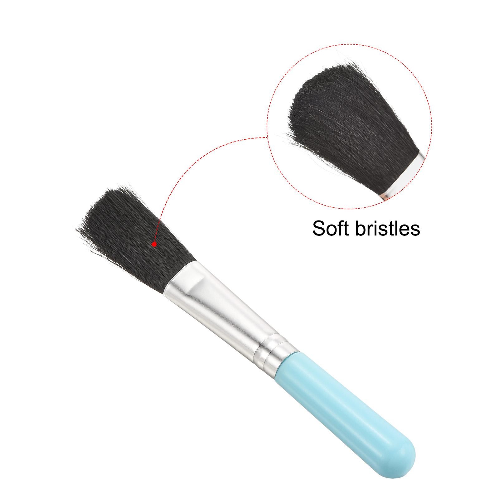 Succulent Cleaning Brush 4Pack 125mm Black Plant Brush for Garden Blue Handle