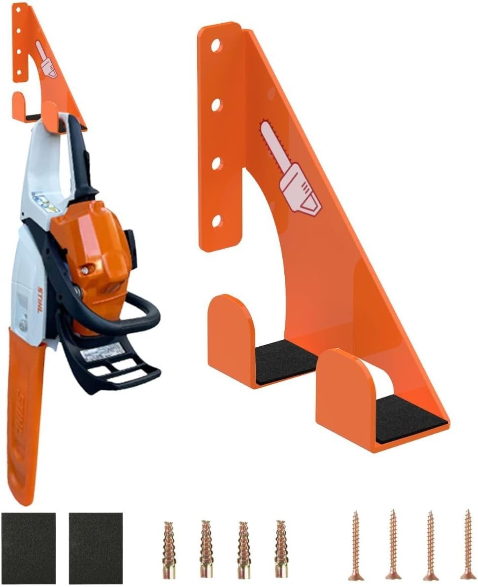Weedeater Rack & Snow Shovel Hanger 4 Pack 180LB Heavy-Duty Alloy Steel Wall