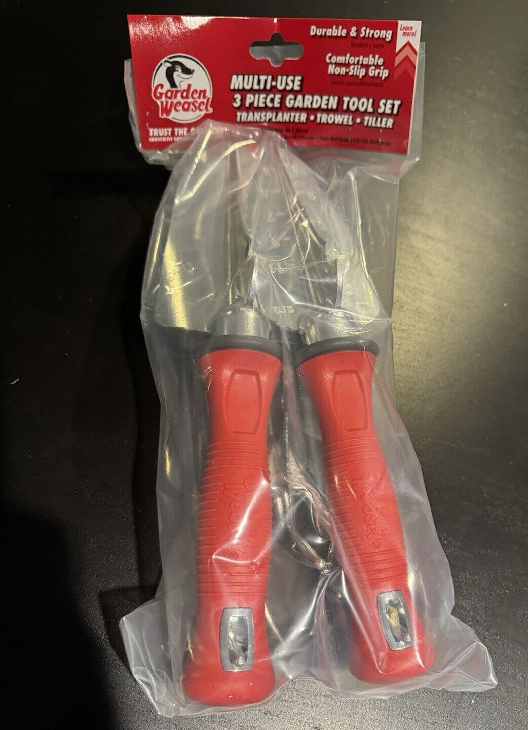 Garden Weasel 3 Piece Multi-Use Garden Tool Set – Scoop, Trowel, Tiller