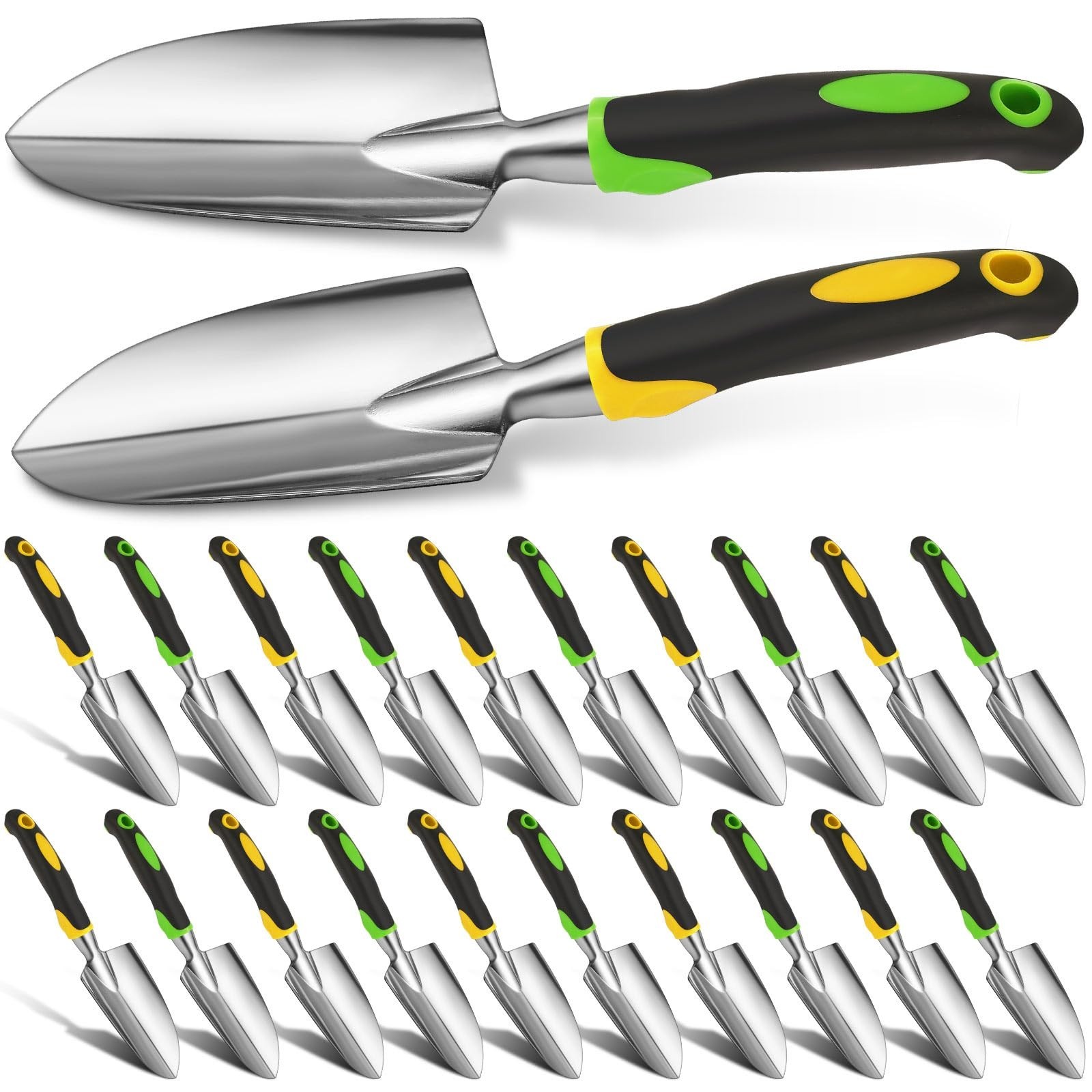 Heavy Duty Aluminum Alloy Garden Shovel Trowel – Metal Hand Tool for Digging, Pl
