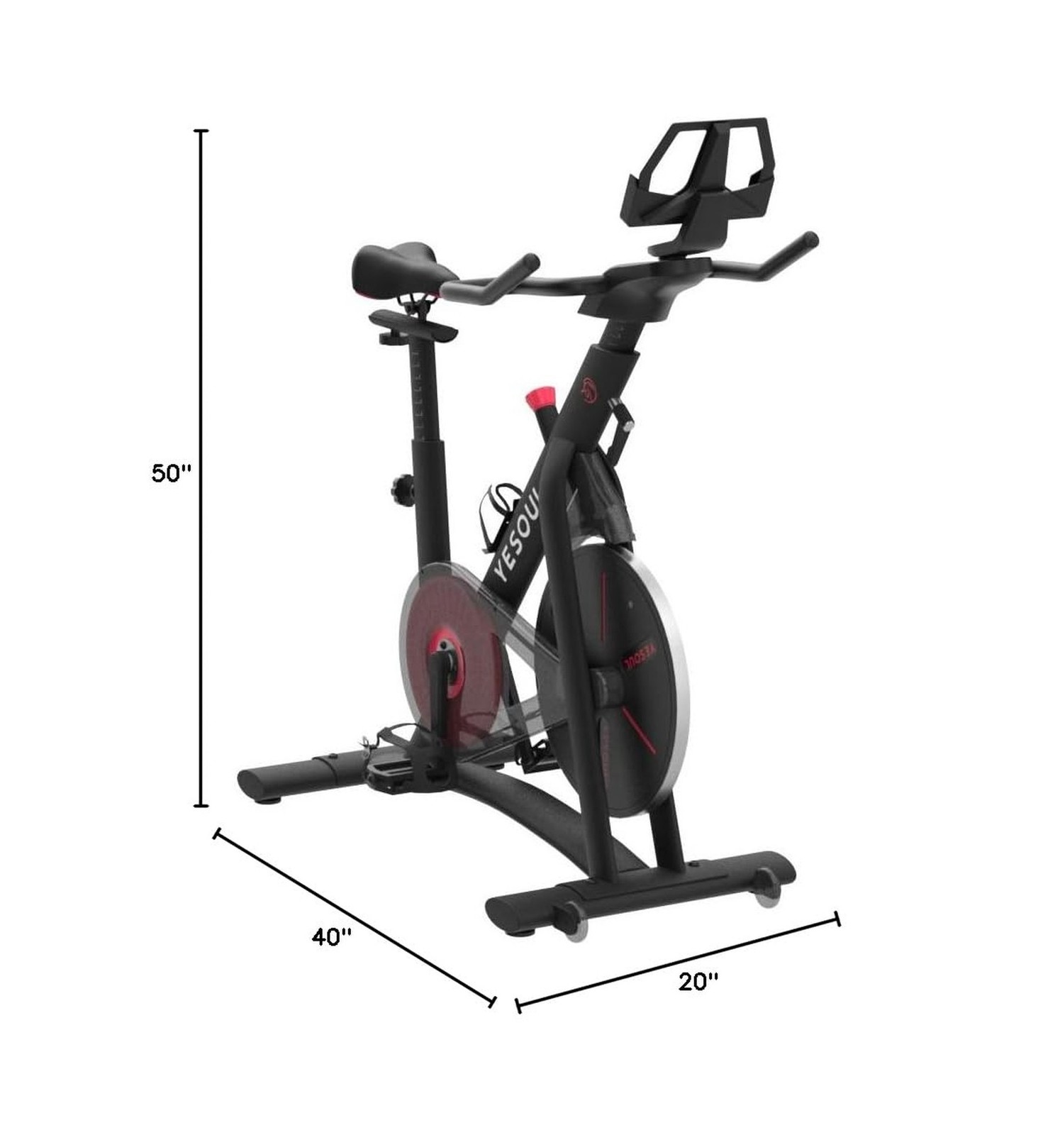 Yesoul Black Exercise Bike for Home, Low Noise Indoor Cycling Bike for Home G…