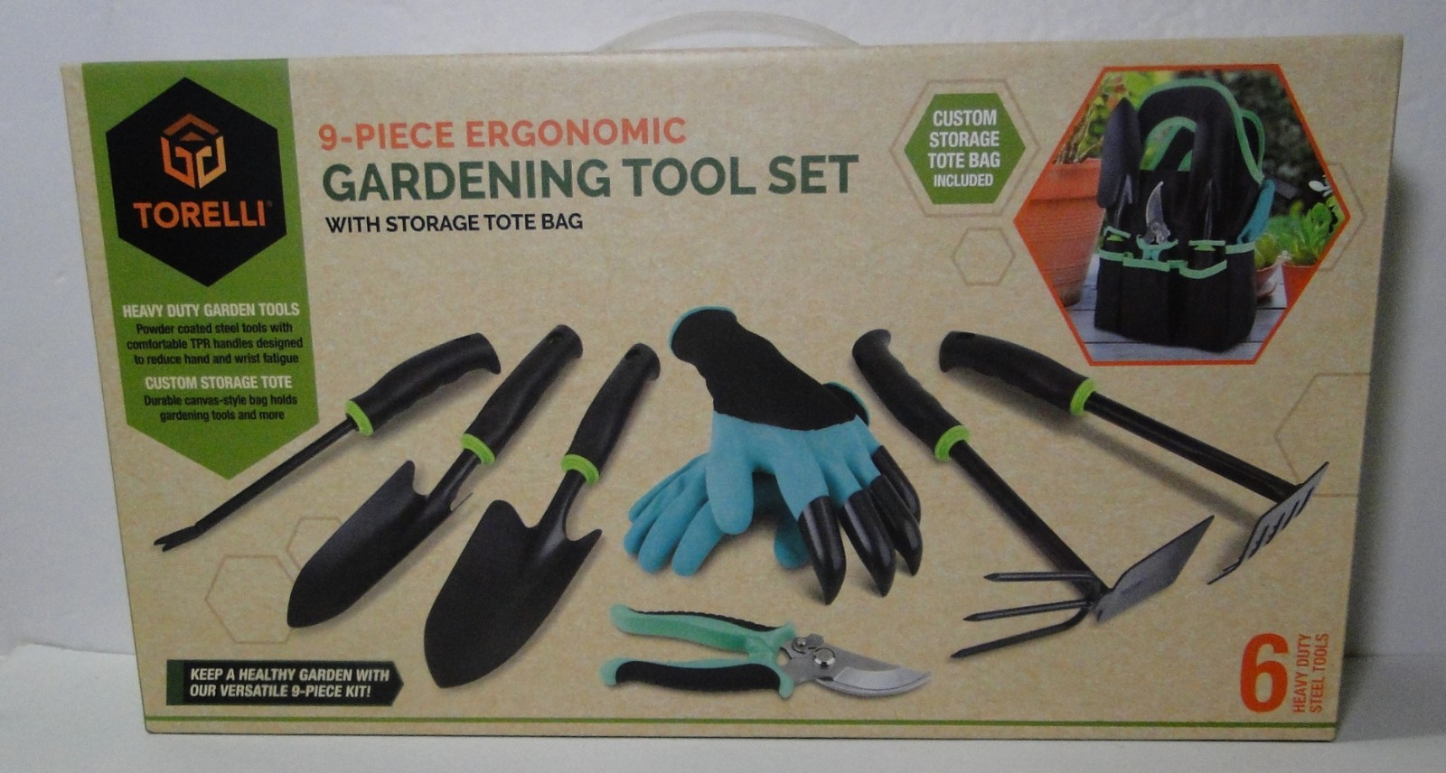 Torelli 9 Piece GARDENING TOOL SET NEW IN BOX !