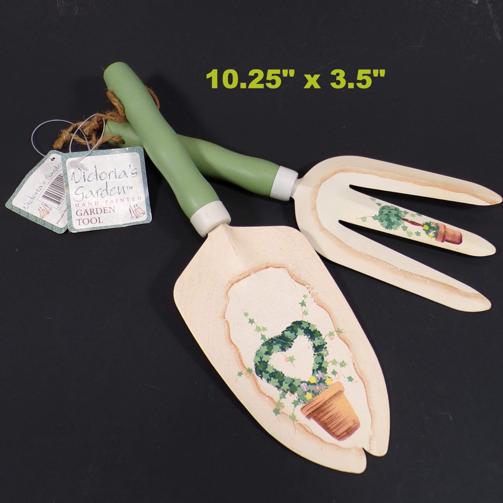 Decorative Garden Tools Hand-painted Topiary Victoria’s Garden 10.25×3.5