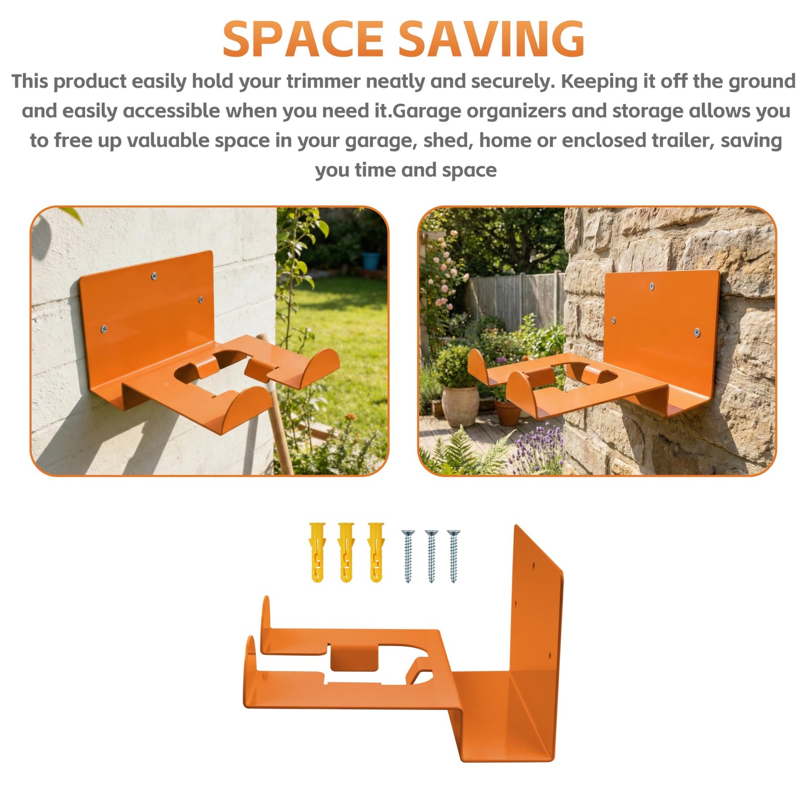 Heavy Duty Weed Eater Hanger for Stihl – Wall Mount Trimmer Rack for Garage O…