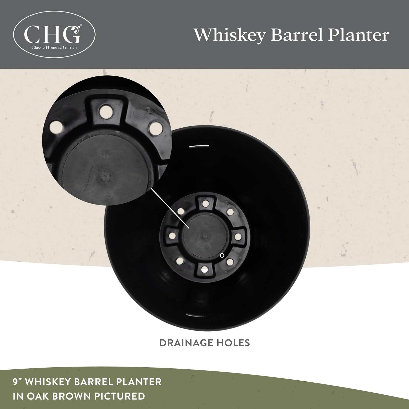Classic Home & Garden Classic Home And Garden By Growscape 5/800/3 Wood Barrel