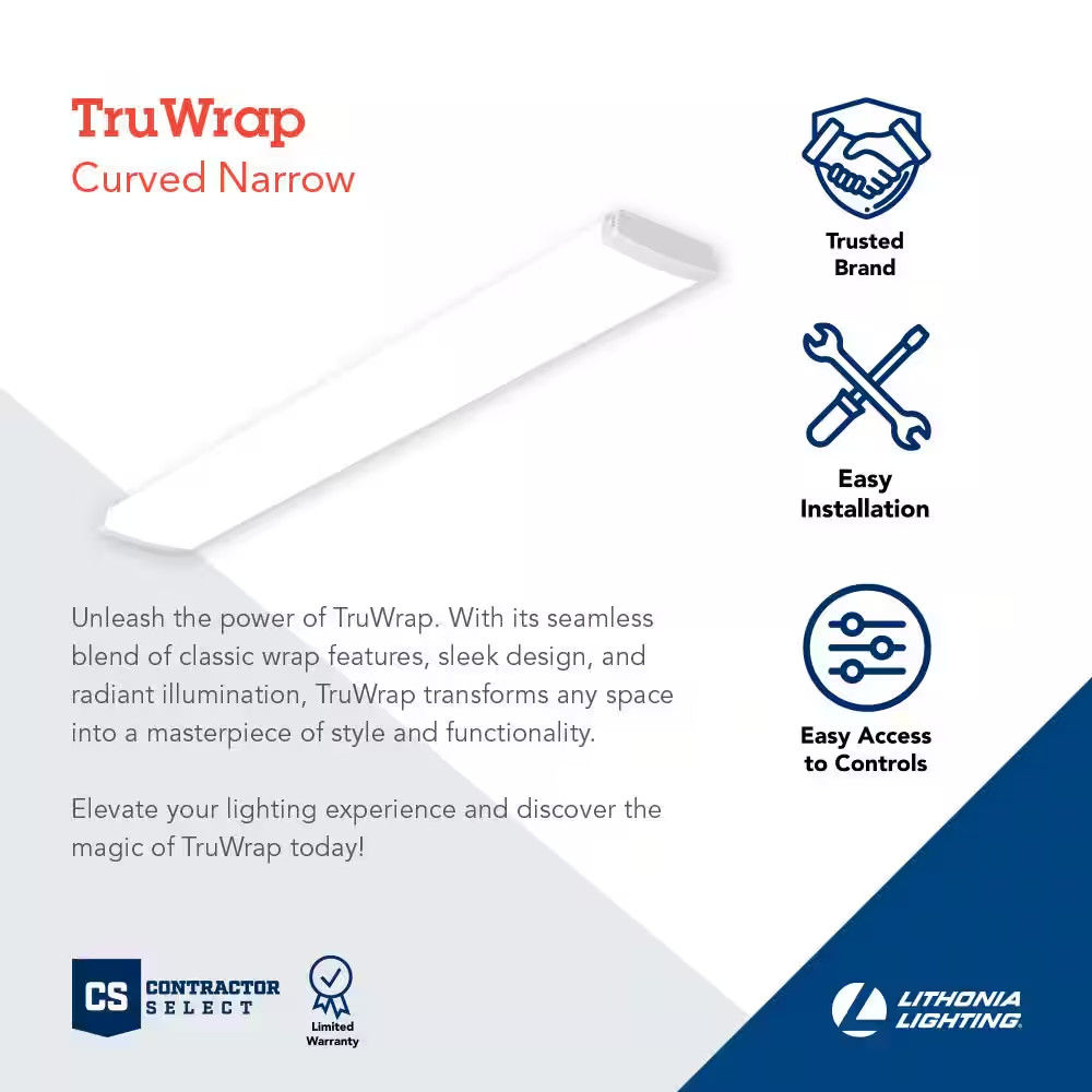 Contractor Select TRUN Adjustable Lumen Integrated LED White Wraparound Light Fi