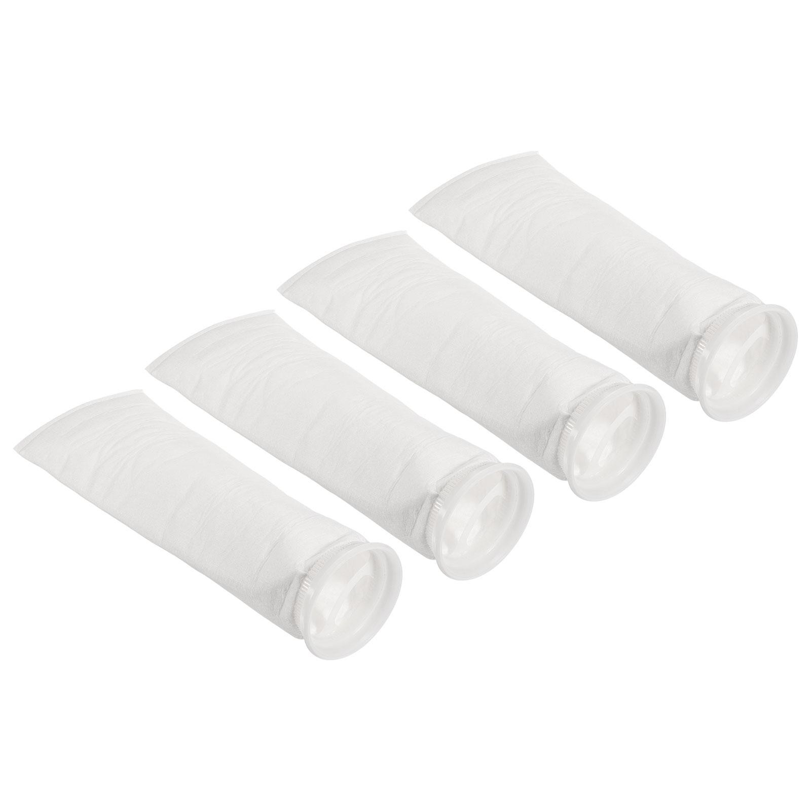 4pcs 4″ Ring Filter Socks 10 Micron Mesh Bags Pool Skimmer Basket White