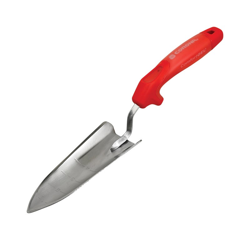 Corona CT3314 Stainless Steel Red Ergonomic Grip Trowel 7 L in. Handle