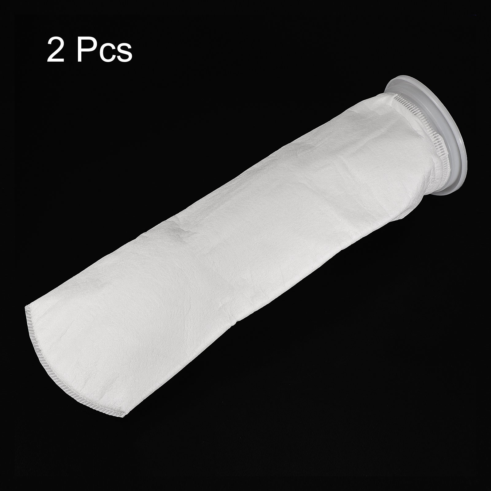 2 Pack – 6 Inch Ring Filter Socks 1 Micron Mesh Bags Pool Skimmer Basket White