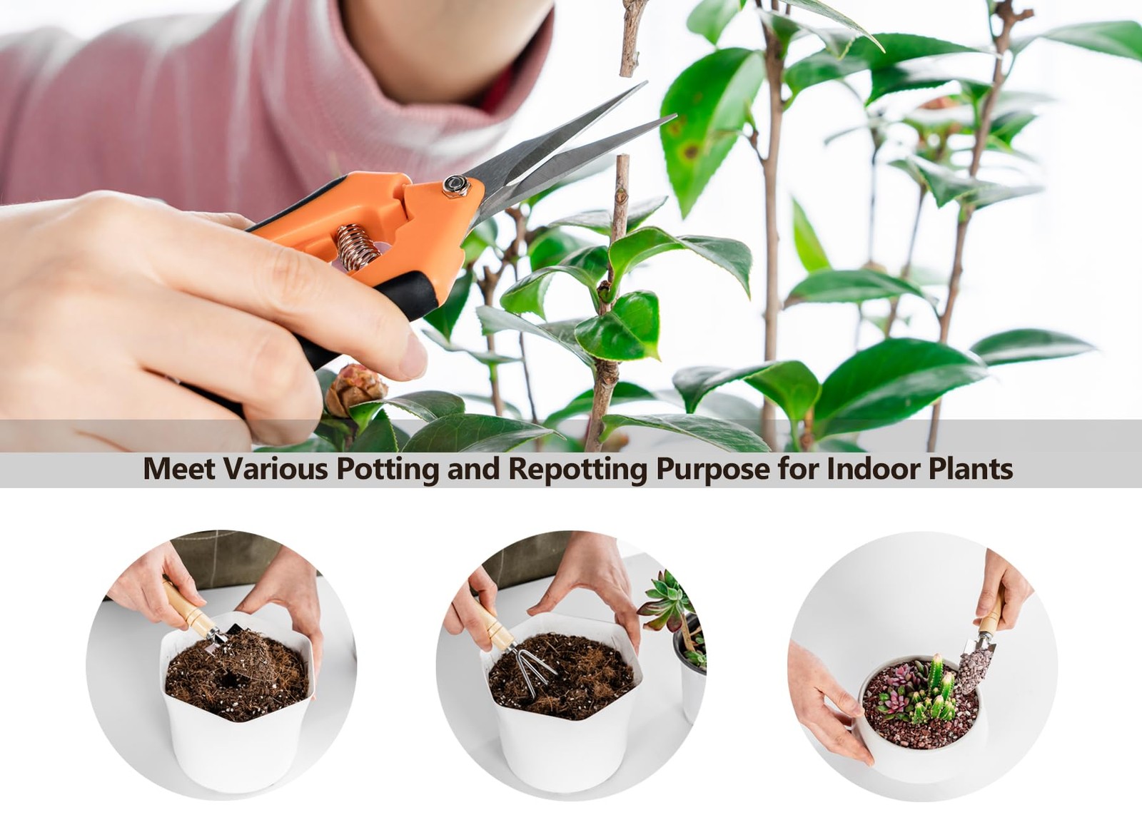 Plant Repotting Mat, 5Pcs Succulent Tools Mini Garden Small Gardening Tools I…