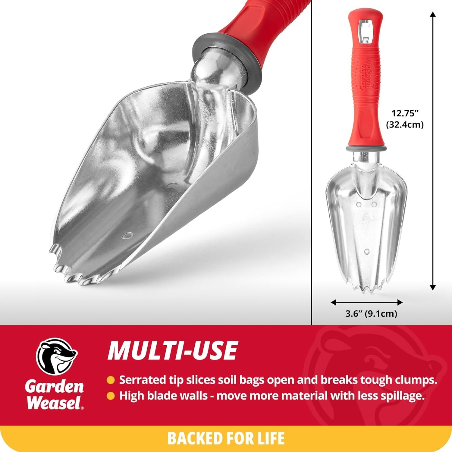 Oversized Heavy-Duty Potting Scoop with Serrated Tip – Ultimate Gardening Tool
