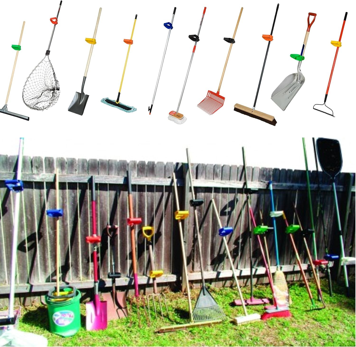 Back-Saving Tool Handle Labor-Saving Ergonomic Shovel or Rake Attachment Yellow