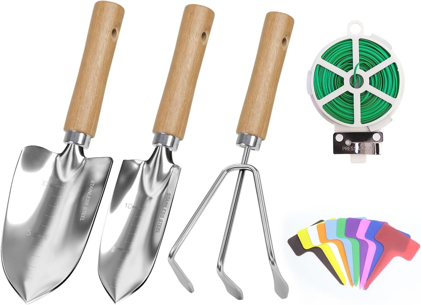 Garden Tool Set, 3Pcs Stainless Steel Heavy Duty Gardening Kit Including Trow…