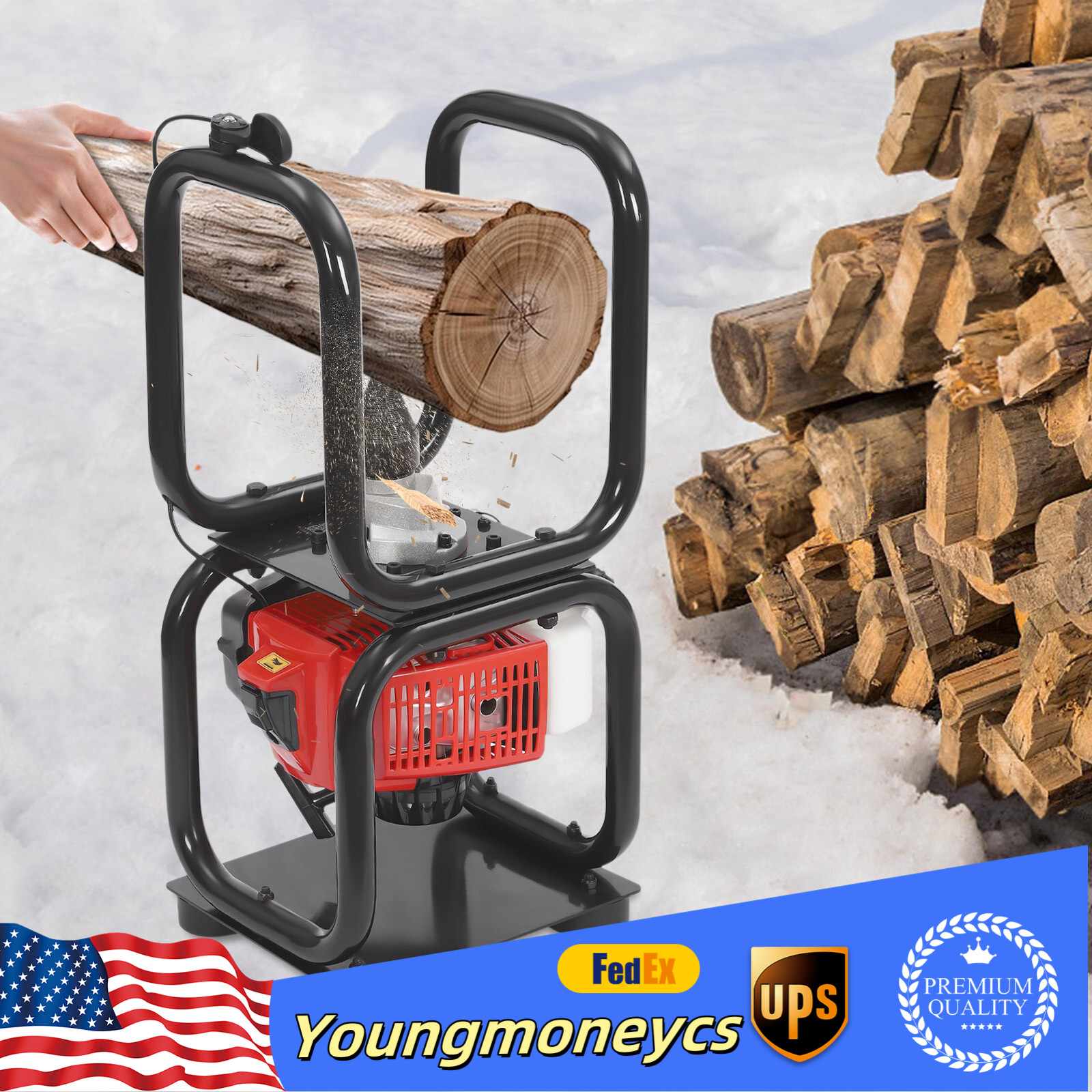 2-Stroke 64CC 2.5 KW Wood Splitter Gas Powered Gasoline Wood Splitter
