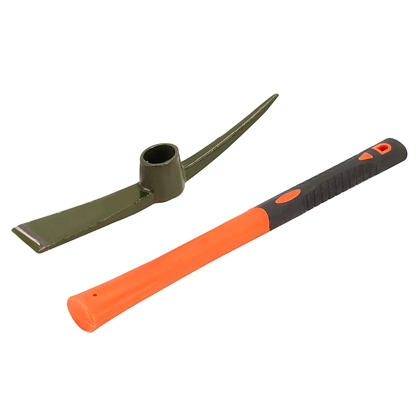 Mini Pick Mattock Hoe Forged Steel Adze Grubbing Hoe Fiberglass Ergonomic Grip