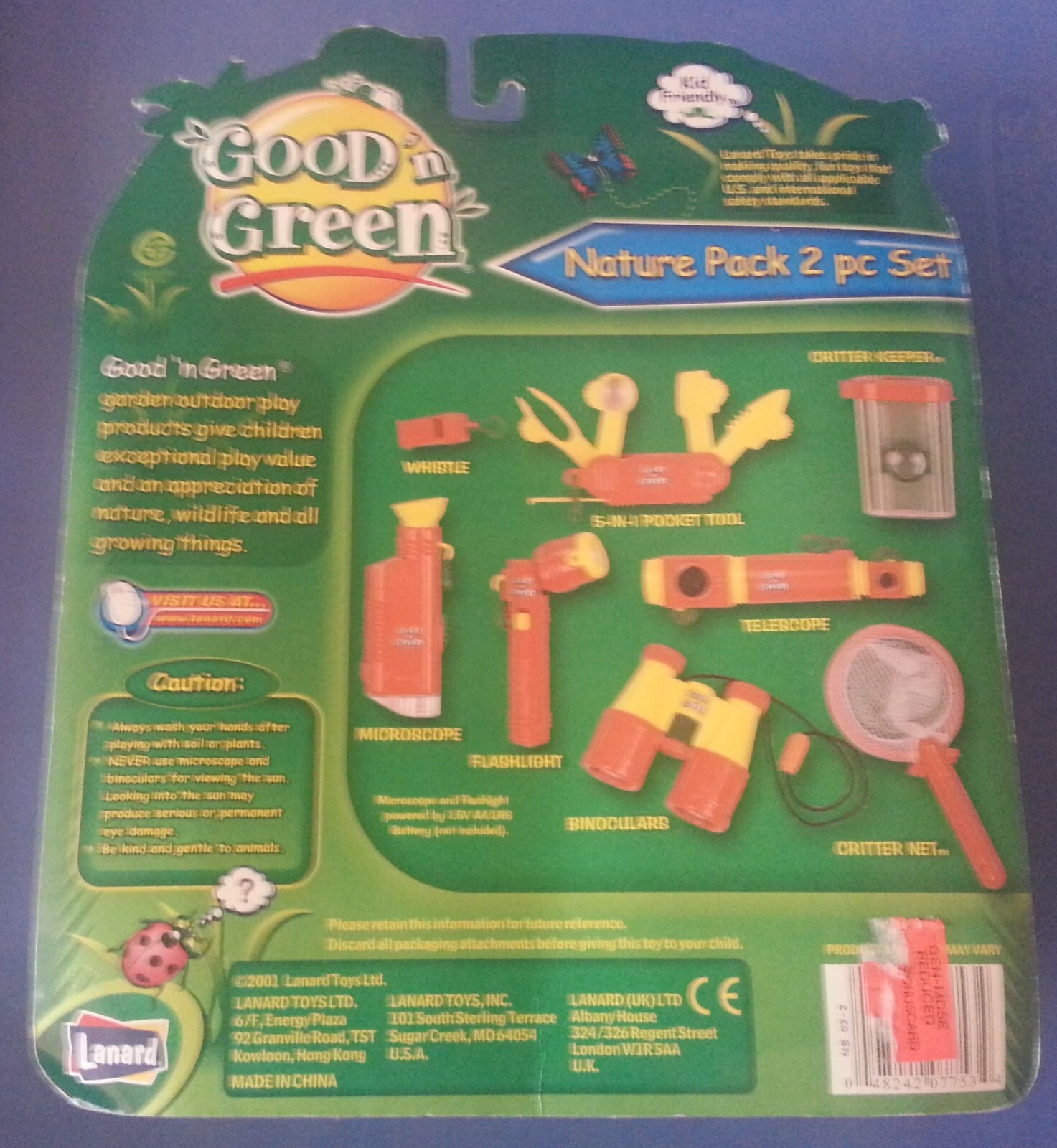 VINTAGE Lanard Good ‘N Green KID’s Nature Pack TELESCOPE + 5 in 1 FIELD TOOL 2PK