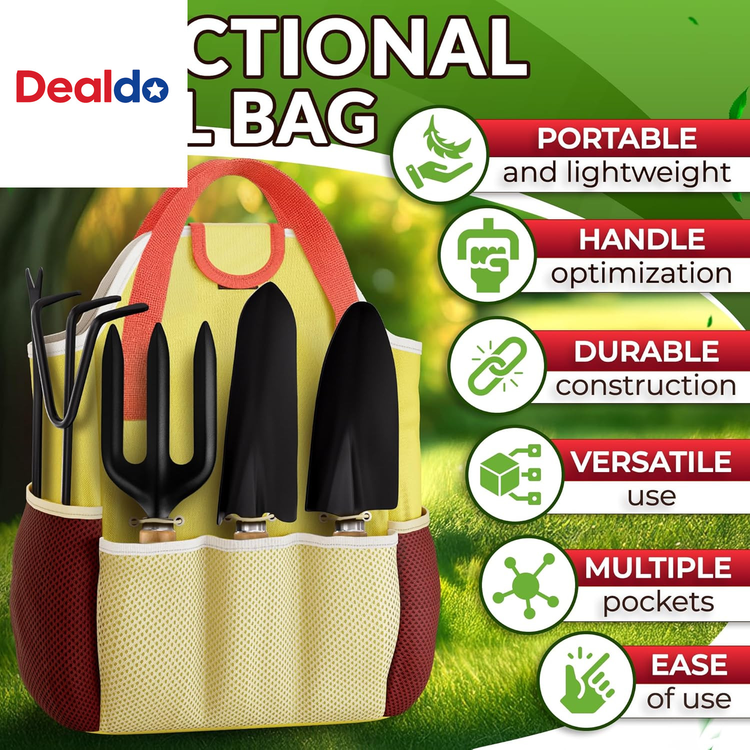 10 Pcs Gardening Tool Set for Women – All-In-One Garden Tools Set with Handy Tot
