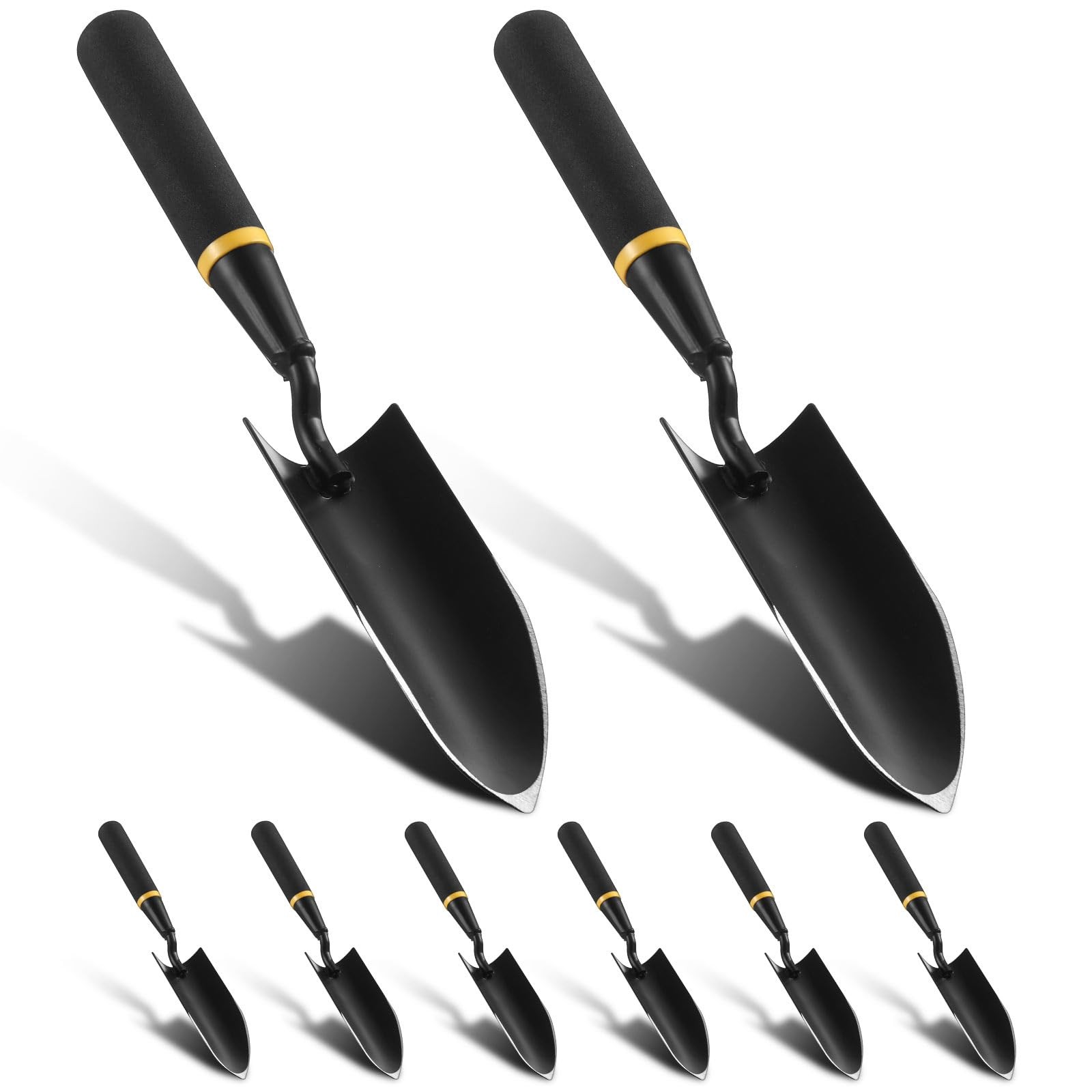 8 PCS Garden Trowel Heavy Duty Hand Shovel Tool Carbon Steel Resin Handle