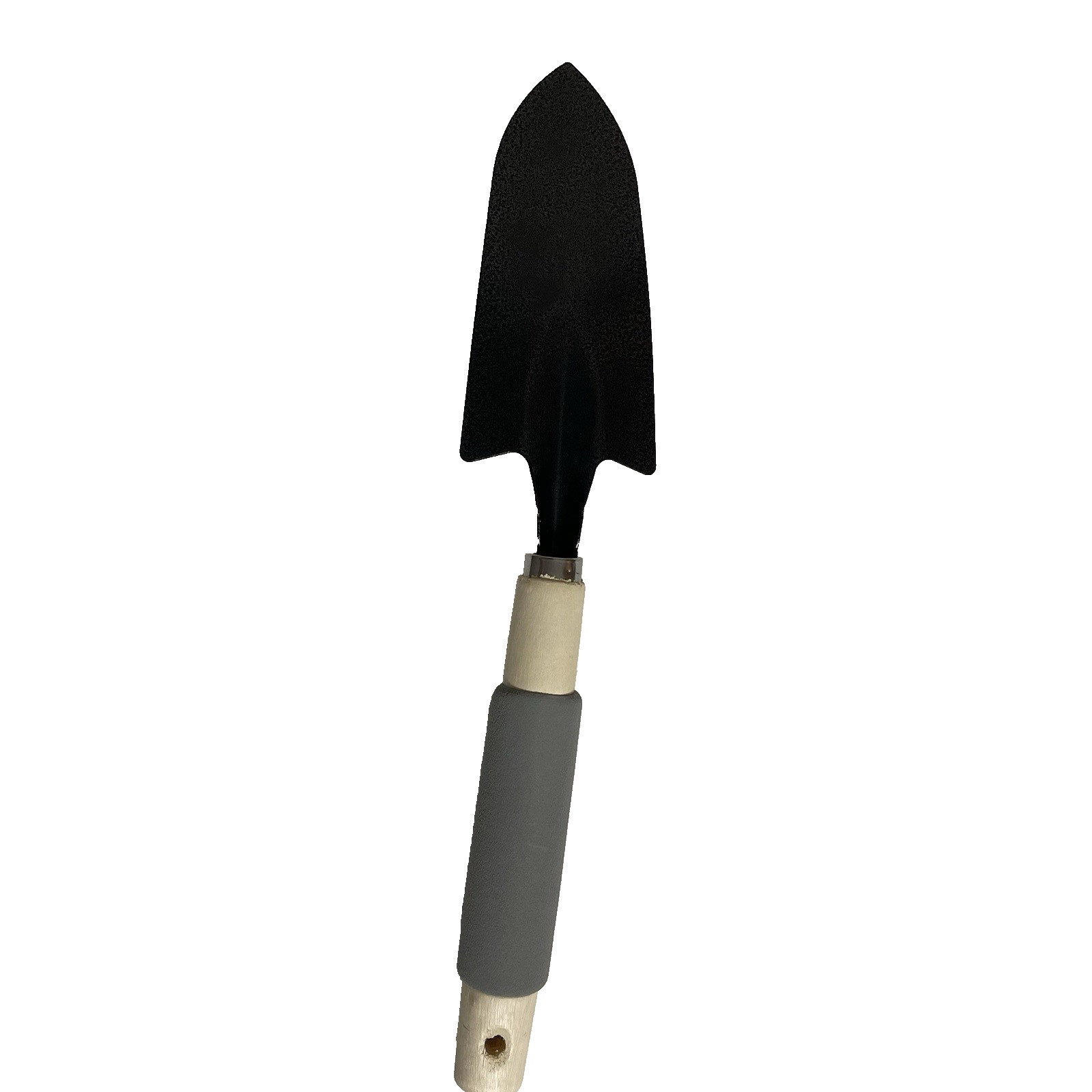 4 Piece Wood Handle Garden Tool Set Trowel Spade Transplanter Cutivator Rake