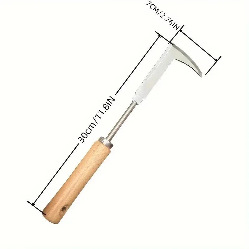 Stainless Steel L-Shaped Weeding Tool for Garden, Patio & Narrow Gaps