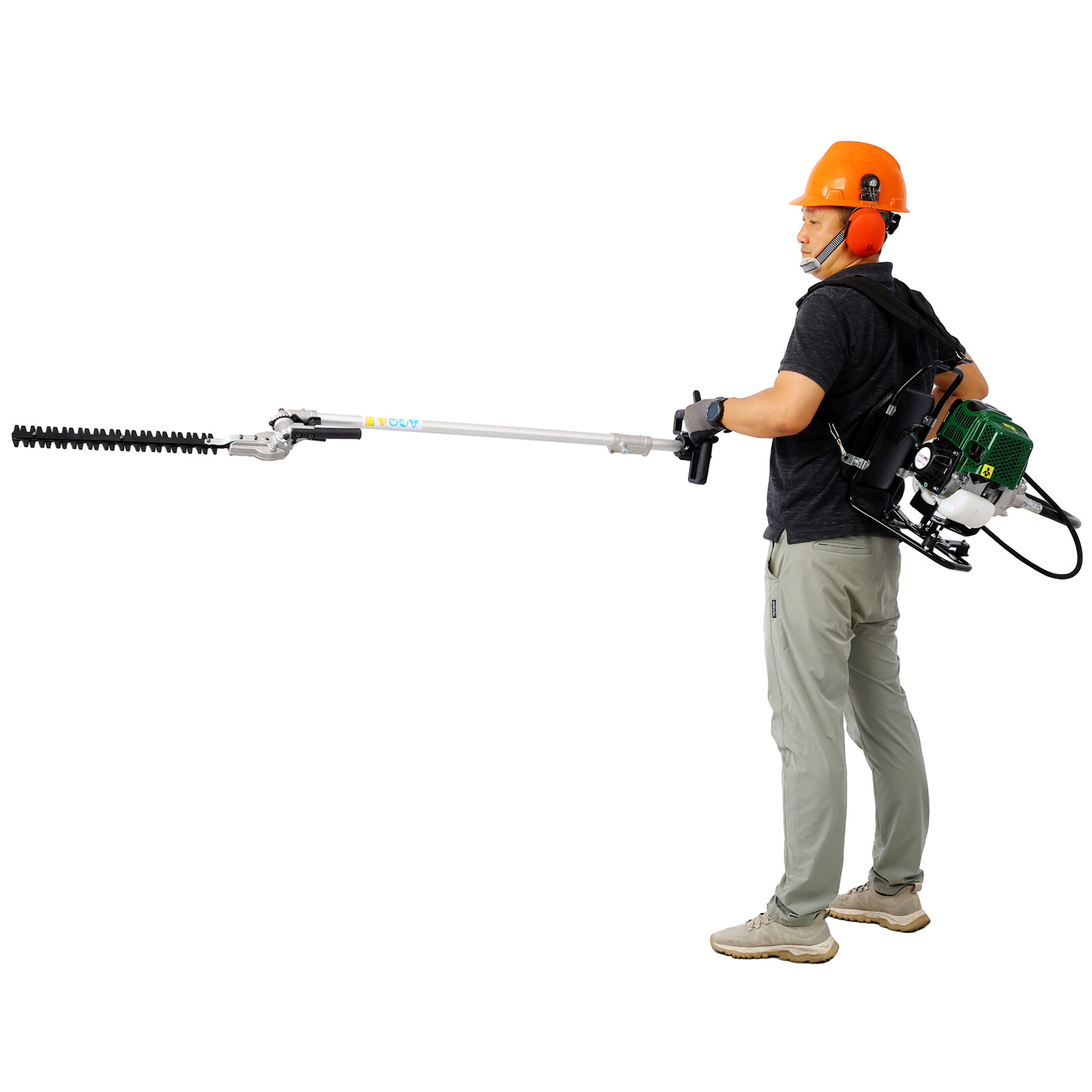 4in1 31CC 4-stroke Garden Backpack Tool System Gas Pole Saw Grass Hedge Trimmer