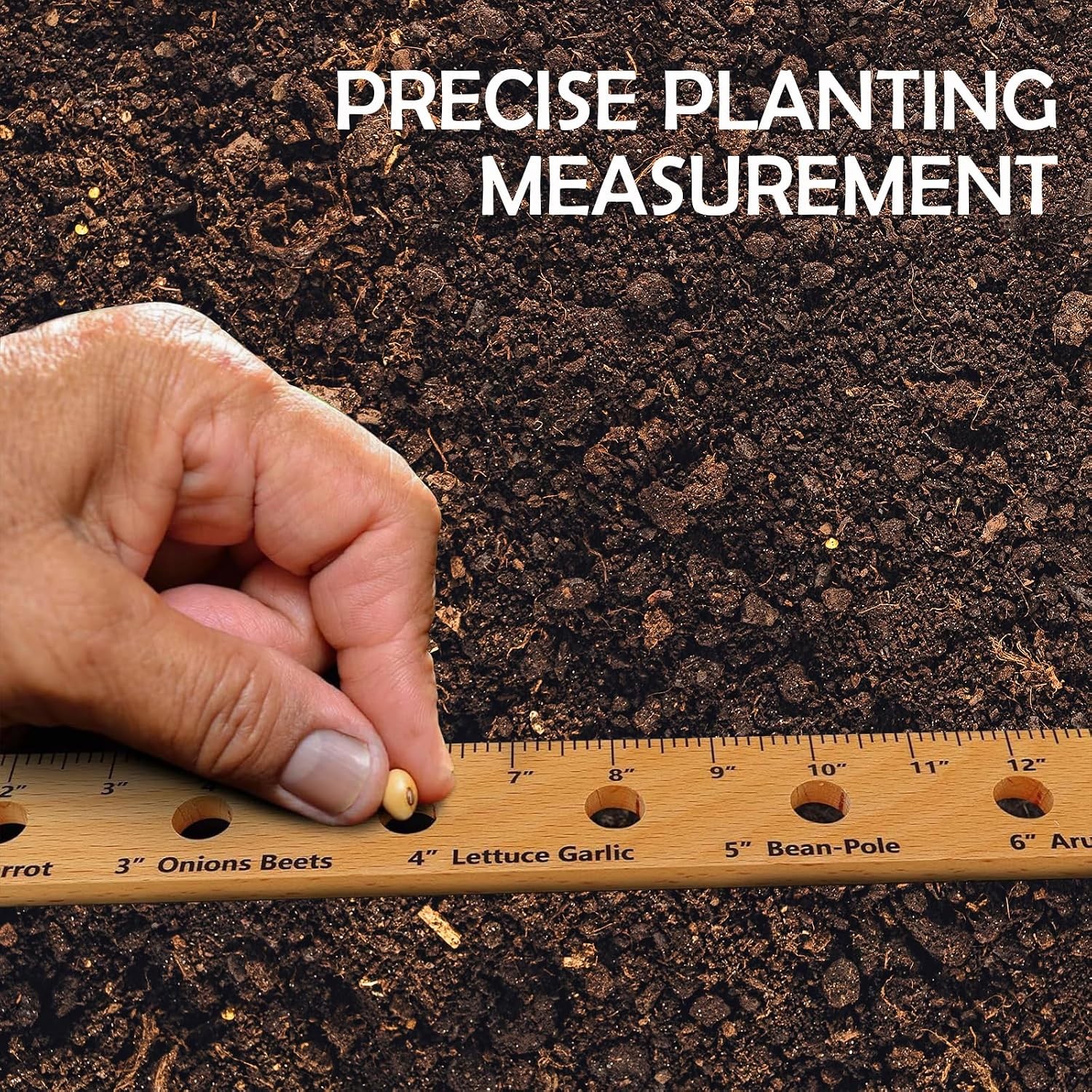Foldable Plant Ruler Spacer Tool Seeder – Precise Planting for Vegetable