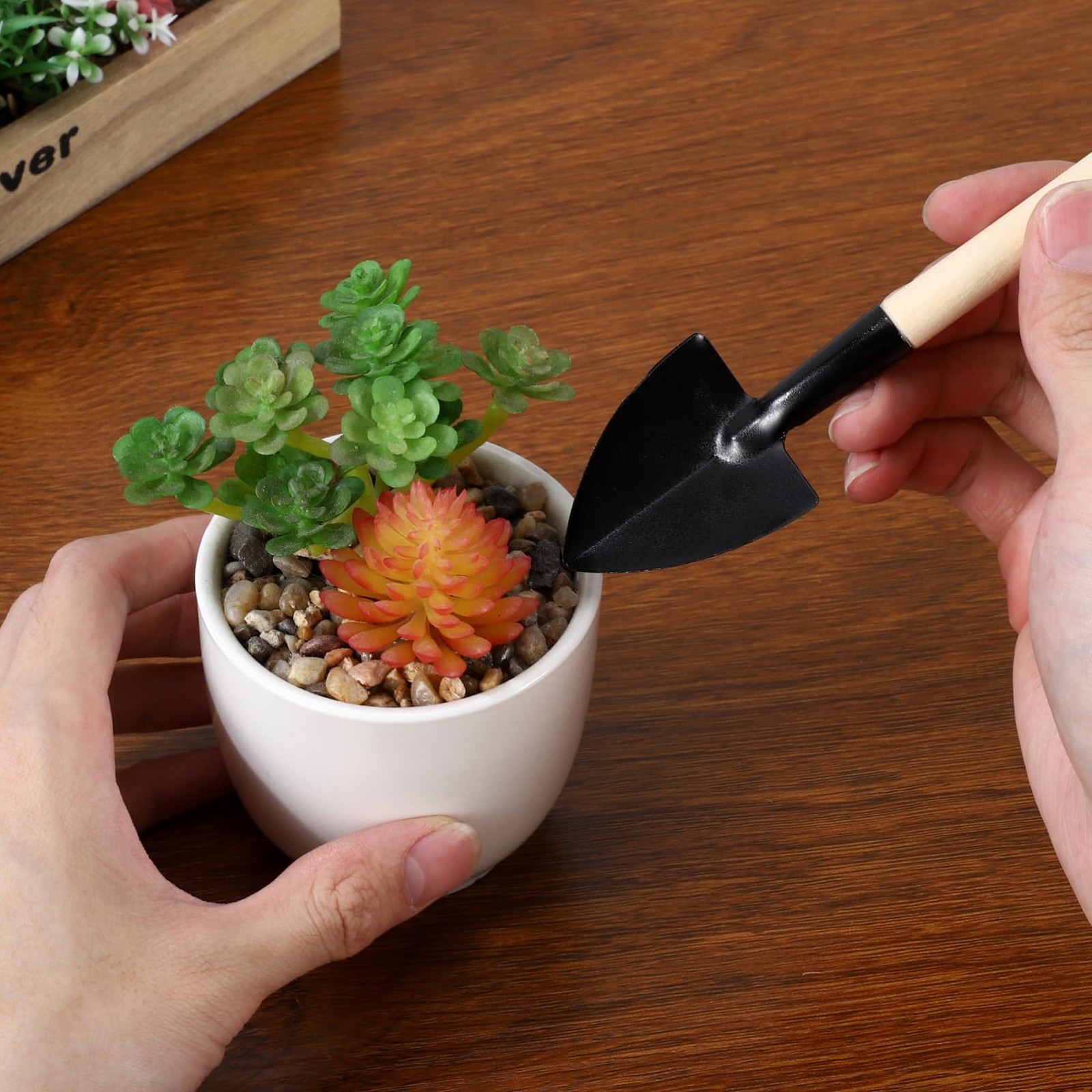 24 Pcs Mini Gardening Tools, Small Hand Miniature Garden Tools, Including Tro…
