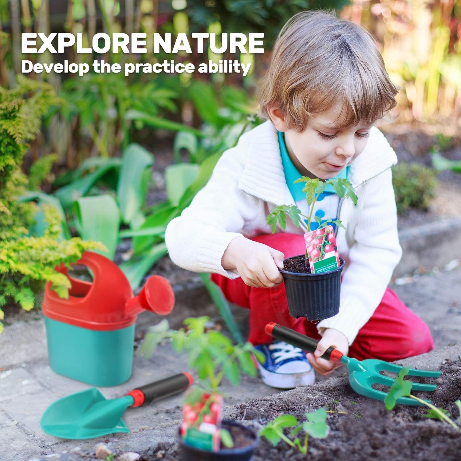 Children’s Garden Toy Kit with Apron & Watering Can