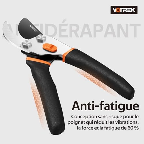 VOTREK 8.5″ Professional Pruning Shears – Heavy Duty Bypass Garden Clippers SK5