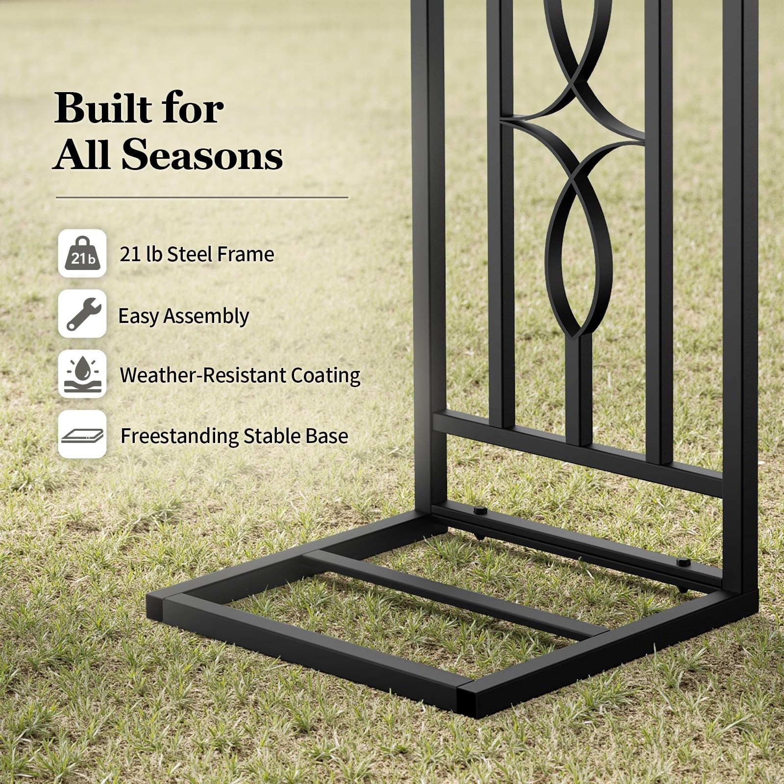 Metal Garden Arch, Heavy Duty Garden Trellis for Climbing Plants, with Enlarg…
