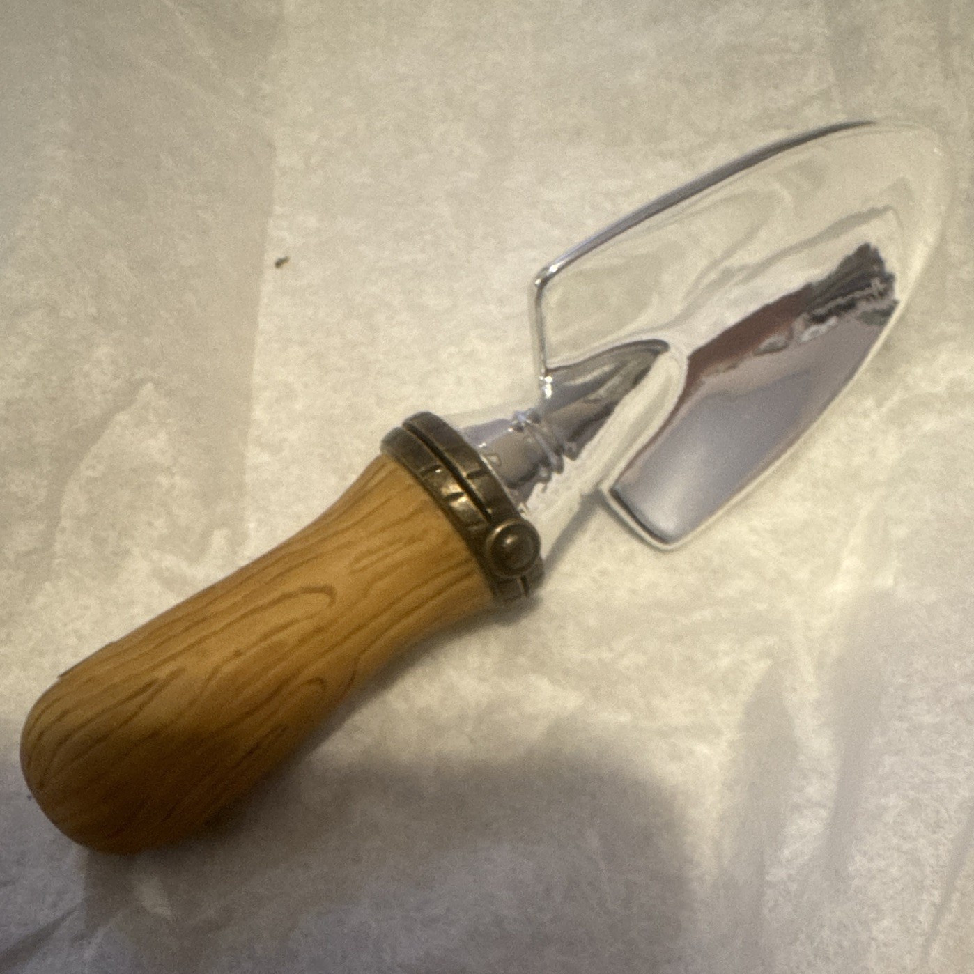 PHB Collection Garden Hand Trowel 1-Piece Brown & Silver Polished Finish