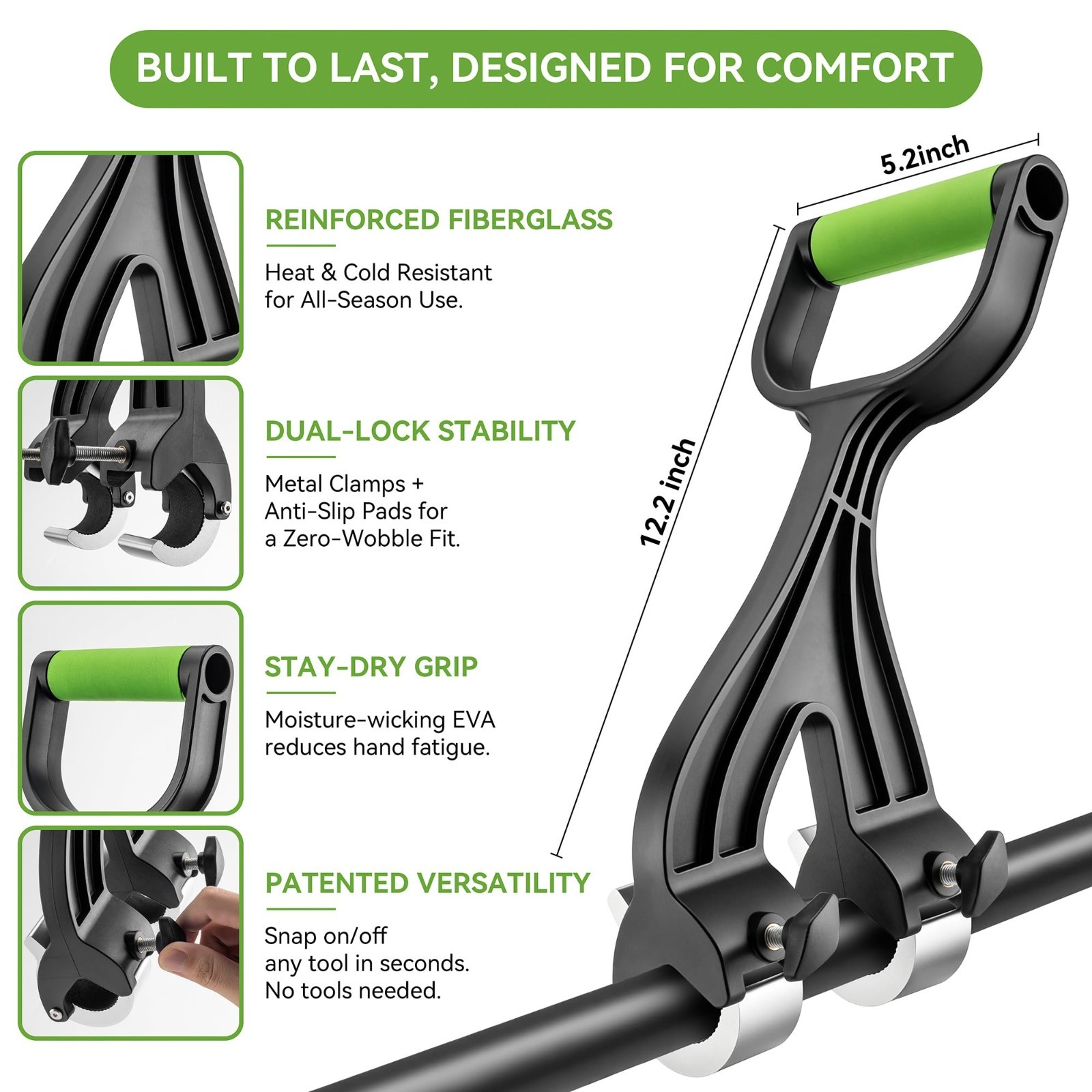 Ergonomic Universal Weed Eater Handle Extension for String Trimmer & Lawn Care