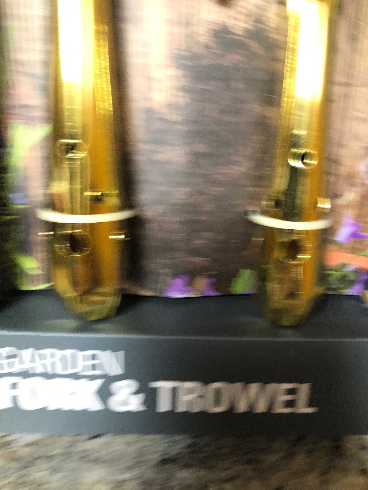 Kikkerland Gold Garden Fork & Trowel
