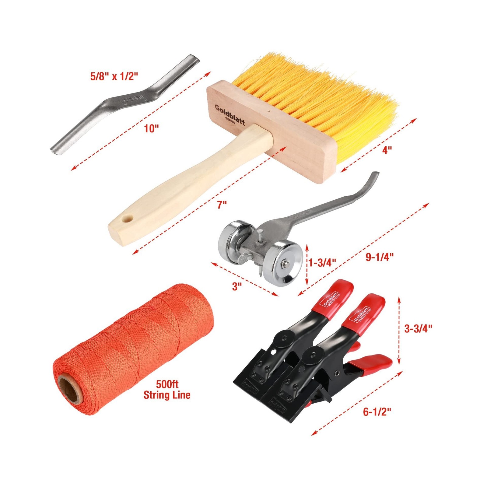 Goldblatt 12PC Masonry Hand Tool Set Organized in Tool Bag – Philadelphia/Poi…
