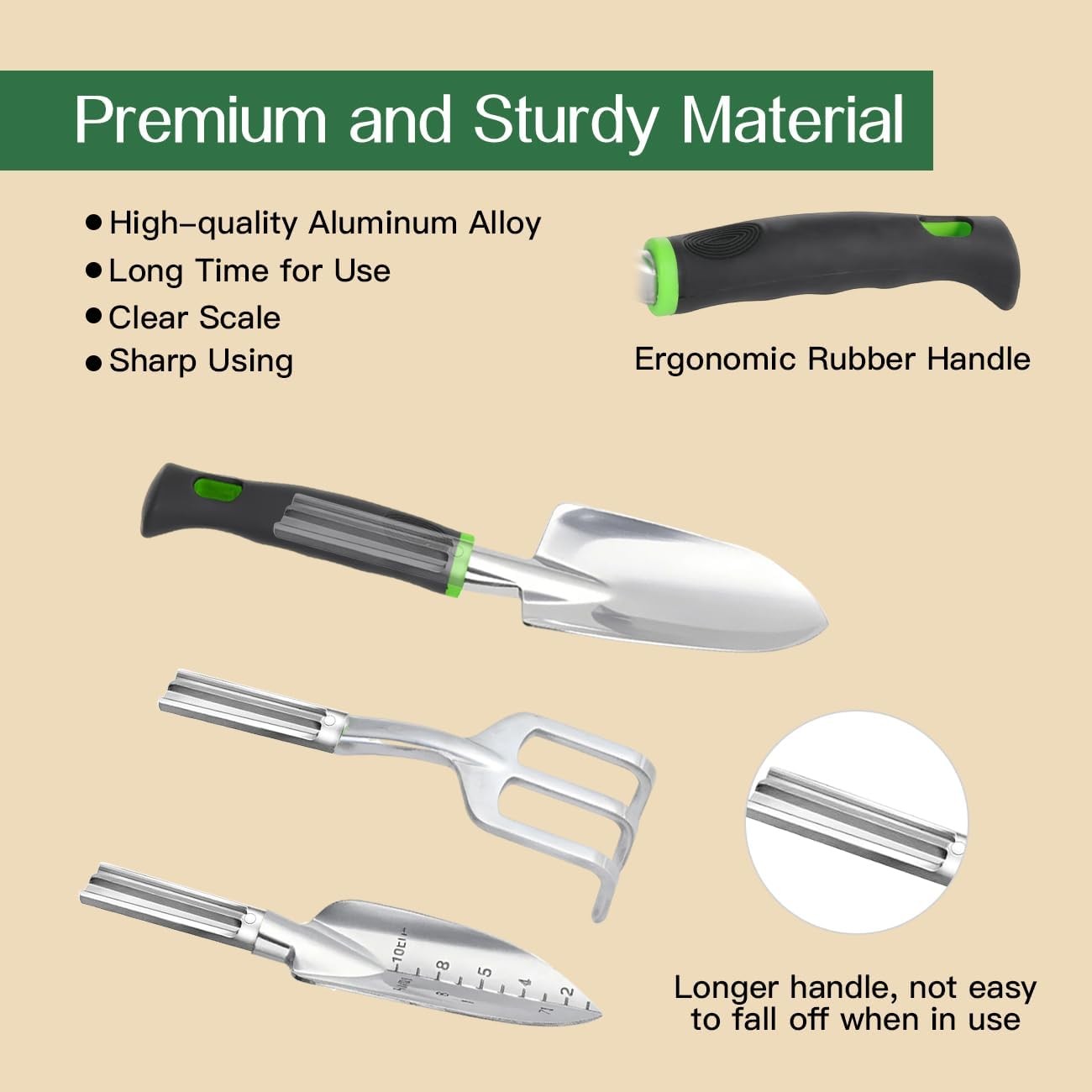 Gardening Tools Set 8PCS Heavy Duty Aluminum Alloy with Storage Bag