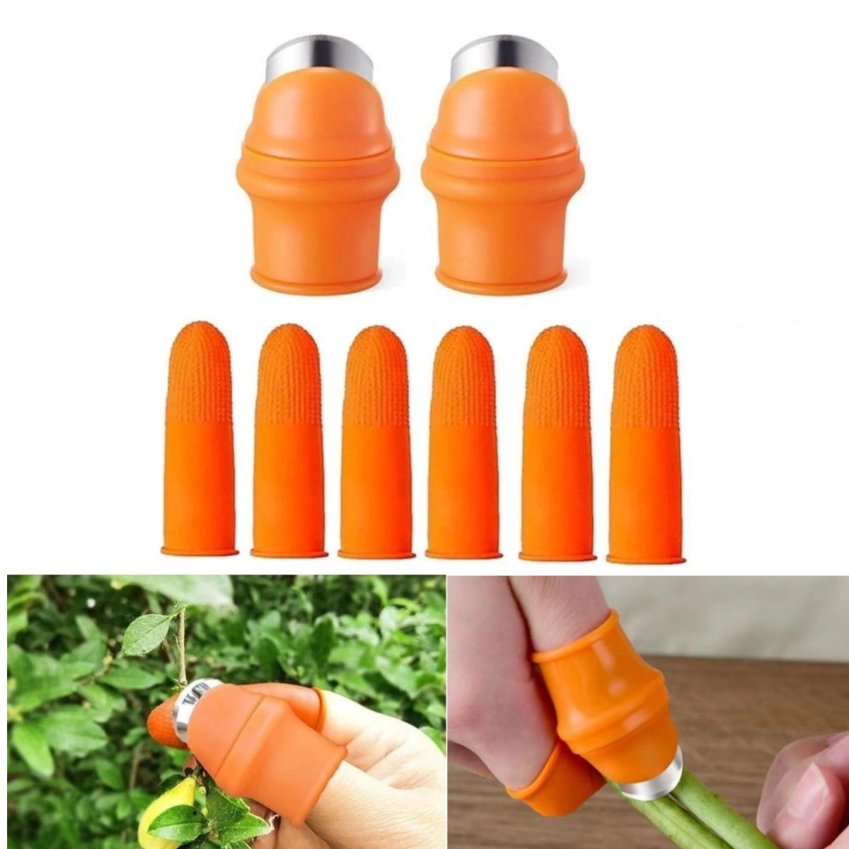 6 PCS Gardening Silicone Thumb Knife Harvesting Tool Convenient and efficient
