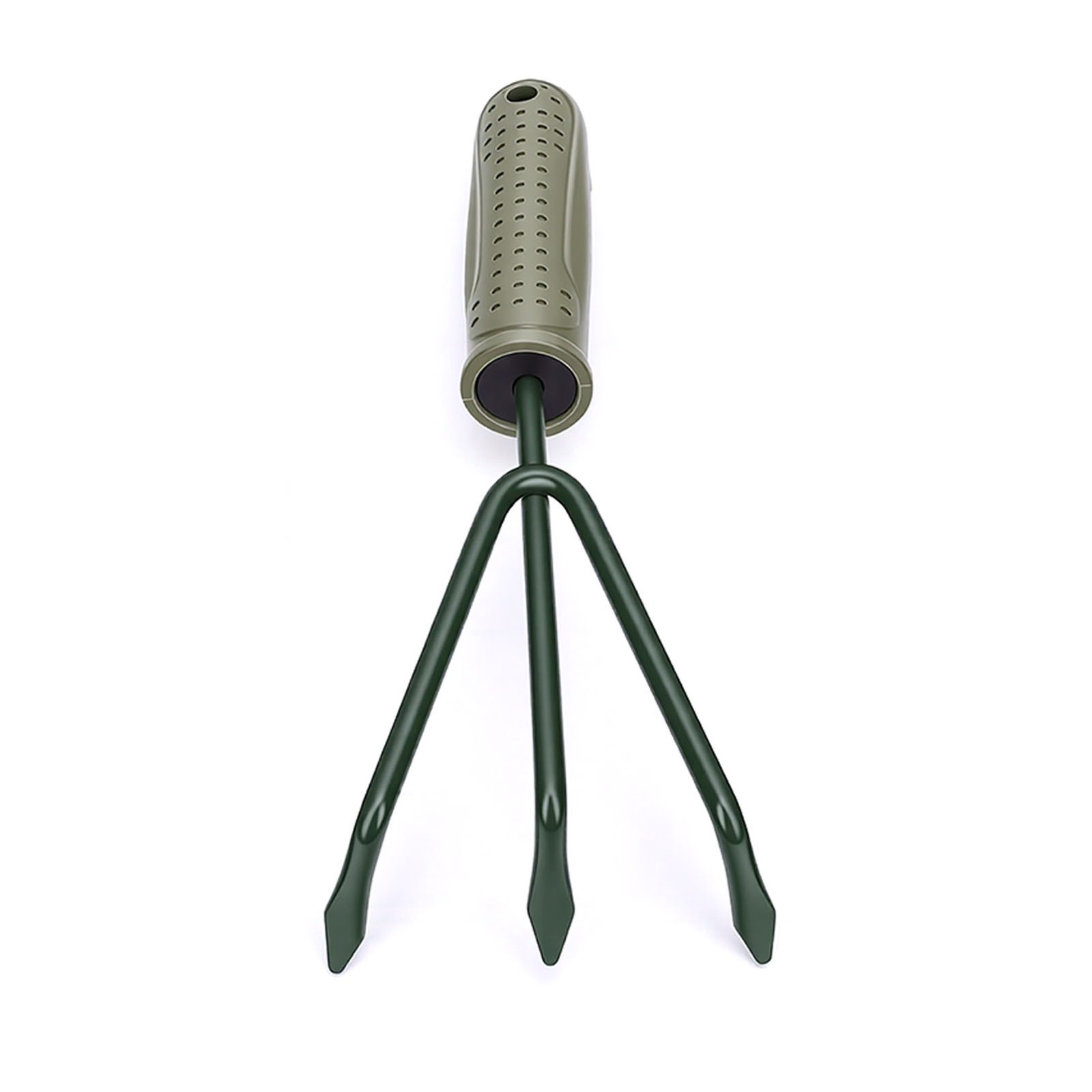 NEW 3 Prong Garden Rake Sturdy Ergonomic Shovel For Gardening